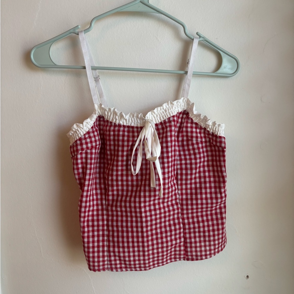 Red Checkered Tank
